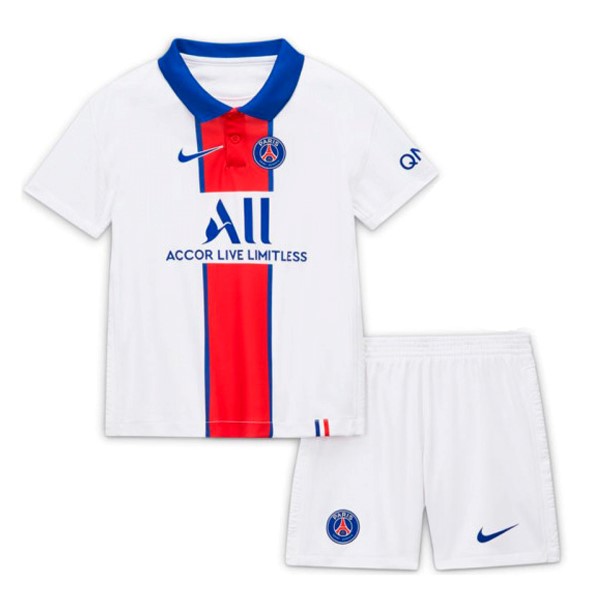 Maillot Football Paris Saint Germain Exterieur Enfant 2020-21 Blanc